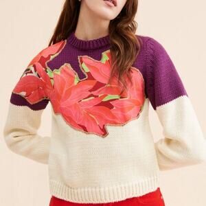 Mandinga for Anthropologie Abacus Remixed Wool Sweater